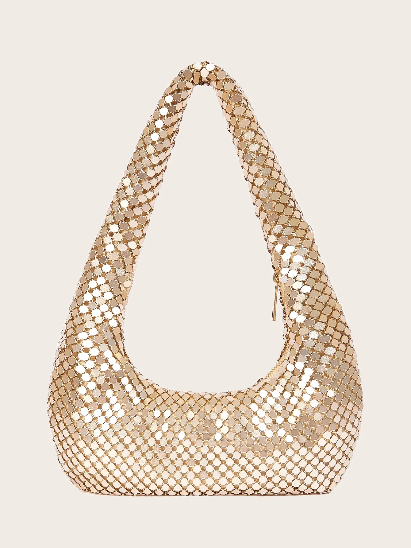 Women'S Evening Bags - Hochwertige Damen-Unterarmtasche aus glitzerndem Metall, glänzende