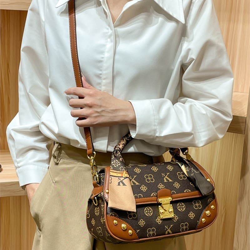 Women Bags High End Brands - Marken-Damenhandtasche 2025, Herbst/Winter, neue Retro-Pendler-High-End-Designer-Einzelschulter-Umhängetasche, multifunktional