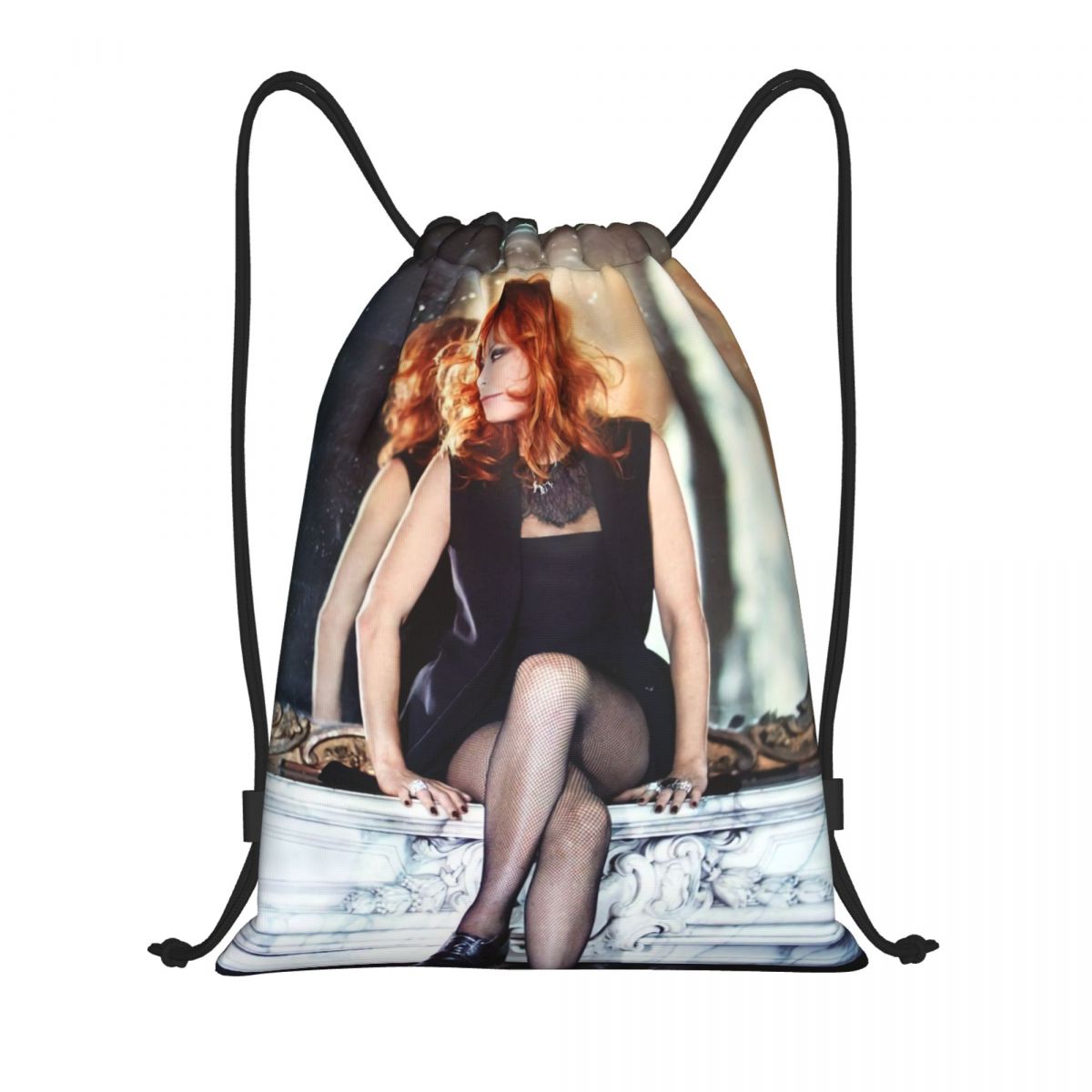 Women Bags Farmers - Wunderschöner Mylene Farmer Kordelzug-Rucksack für Damen