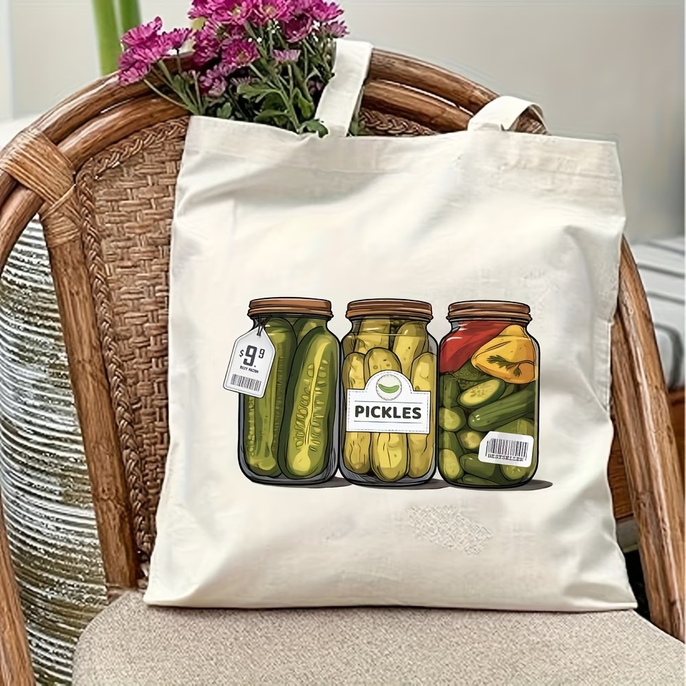 Women'S Tote Bags Designer - 1 große, langlebige Canvas-Tragetasche mit Kimchi-Muster-Design,