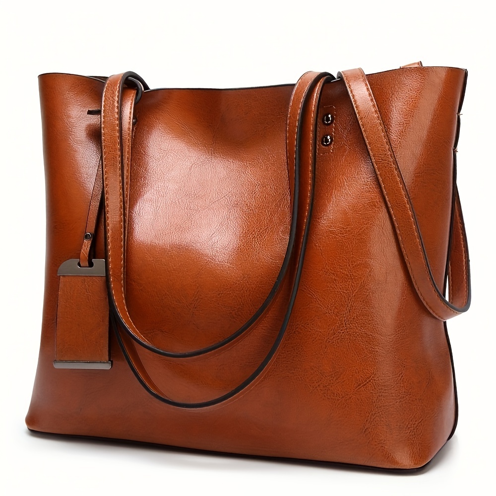 Women Bags Work - Modische klassische Retro Leder Damen Einkaufstasche