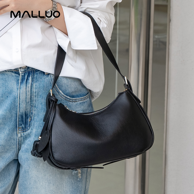 Echte Rindsleder-Schultertasch – Hobo Bag Slouchy Bewertung und Preis