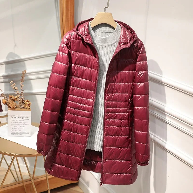 Lange Daunenjacke für Damen, l – Women Bags Office Bewertung und Preis