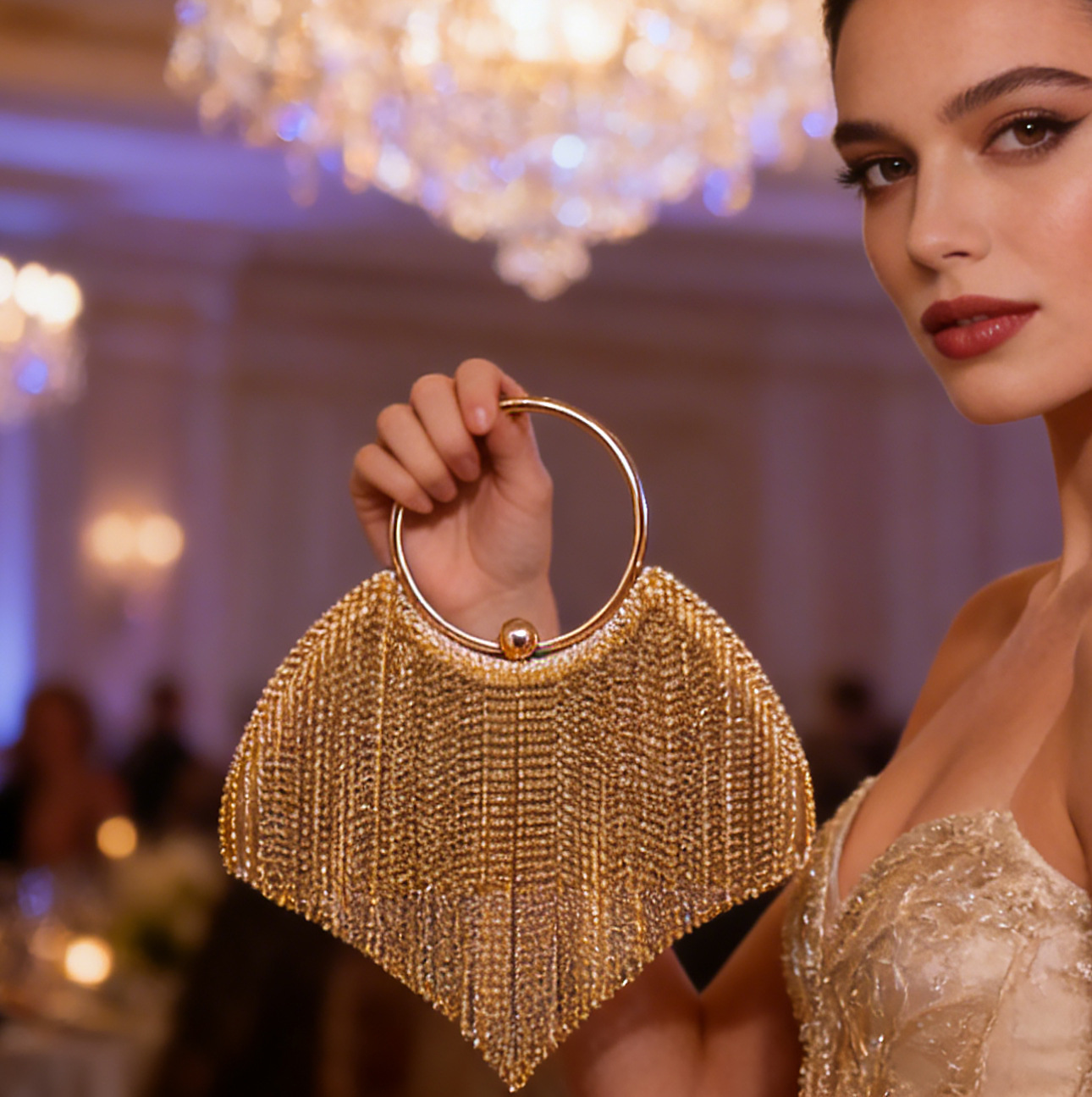 Luxuriöse Glitzer-Clutch für D – Women'S Evening Bags Bewertung und Preis