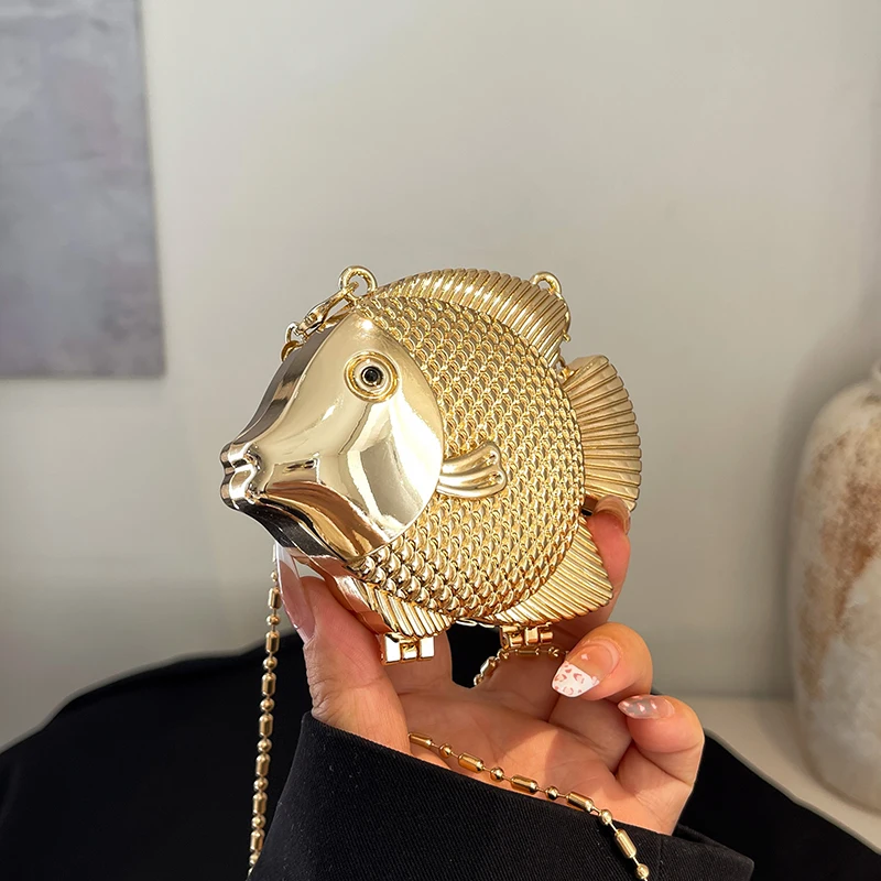 Niedliche kleine Fischform Met – Women'S Evening Bags Bewertung und Preis